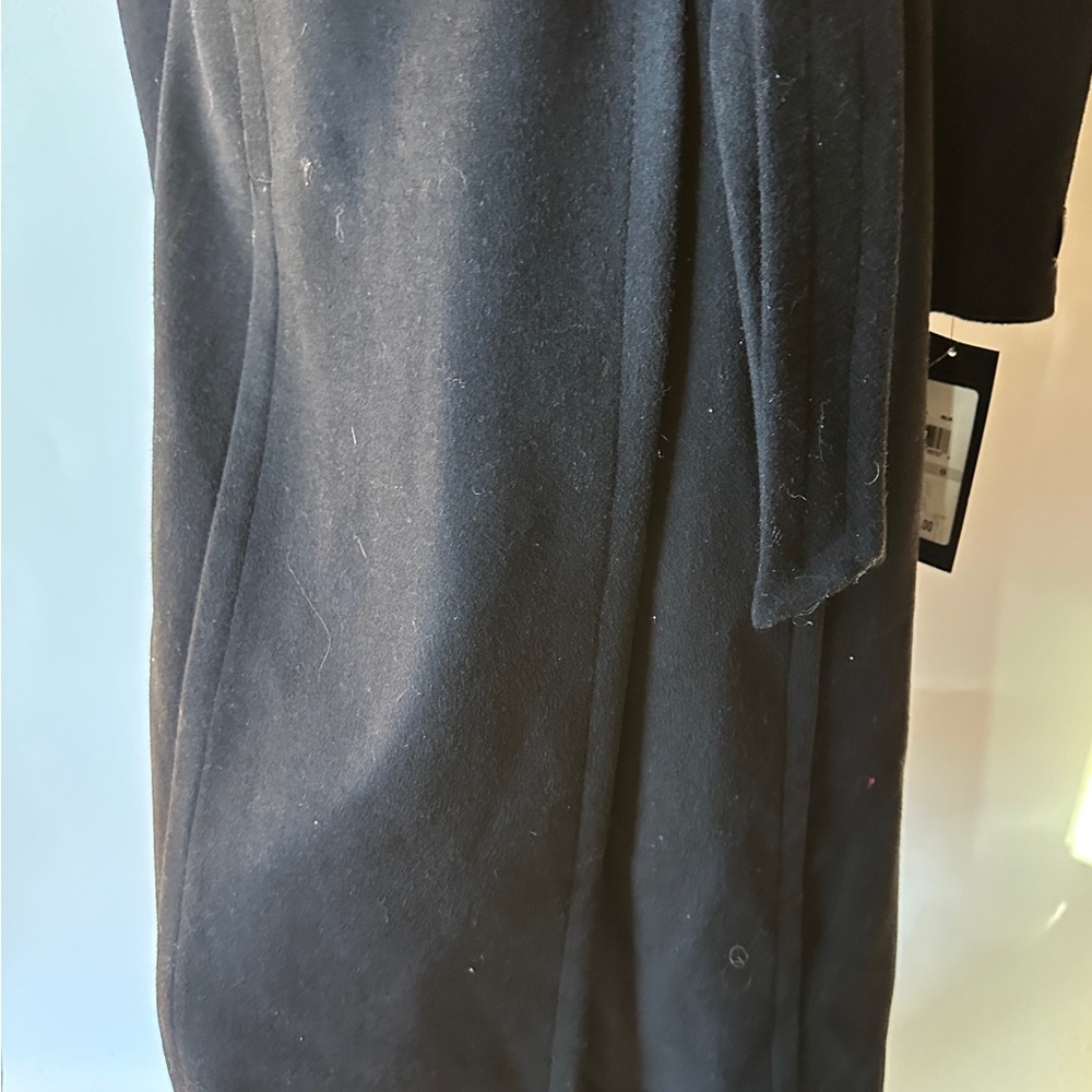 Forecaster of Boston Lambswool Black Belted Maxi Walker Coat Size 0 NWT - Picture 2 of 10